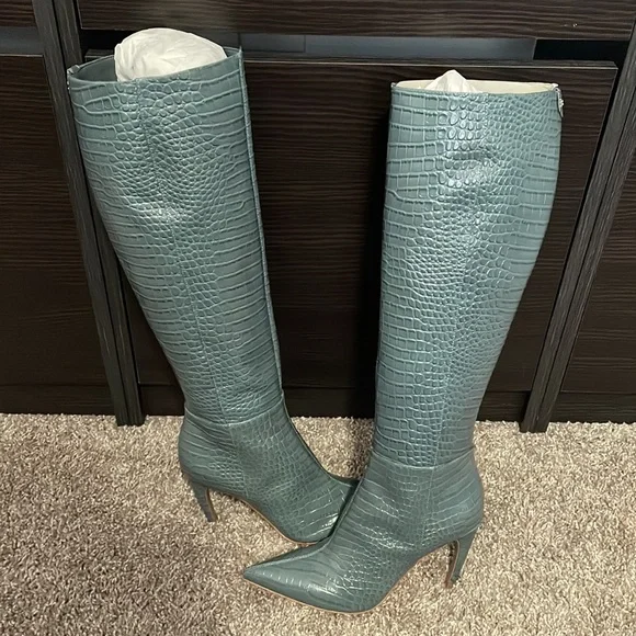 SAM EDELMAN FRAYA CROC BOOT IN IRIS - Picture 3 of 7